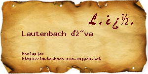 Lautenbach Éva névjegykártya