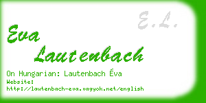 eva lautenbach business card